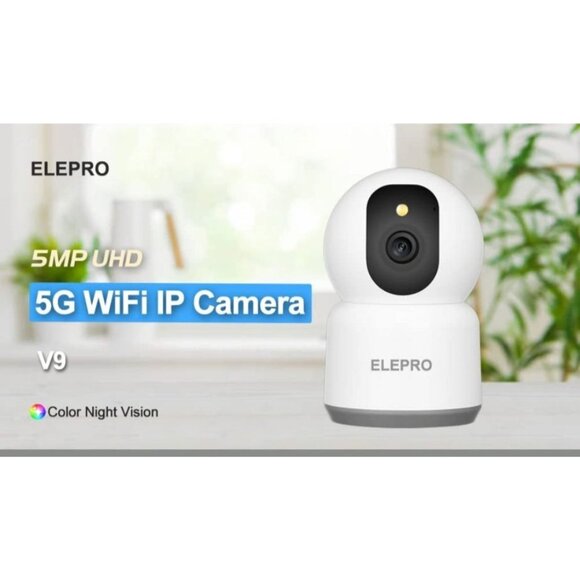 WiFi Surveillance Camera, Indoor Camera Color Night Vision 2.5K 5MP/5G - Picture 9 of 11